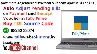 (Buy TDL Source Code Only Rs 500) Auto Adjust Pending Bills against FIFO Method on Payment Receipt