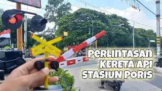 Railroad Perlintasan Palang Pintu Kereta Api Stasiun Poris Tangerang