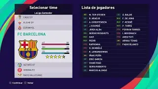 Barcelona PES 2021 - Elenco 100% atualizado