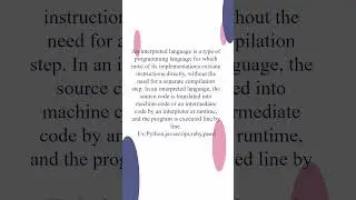 Interpreted programming language| 