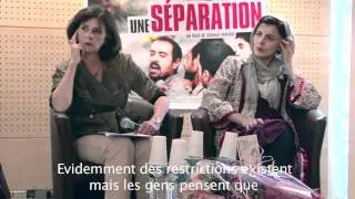 Asghar Farhadi et Leila Hatami pour la sortie du film Une séparation, Ours d'or 2011 à Berlin