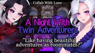 Spending The Night With Flirty Twin Adventurers [Roommates] | Medieval ASMR Roleplay /FF4A/ 