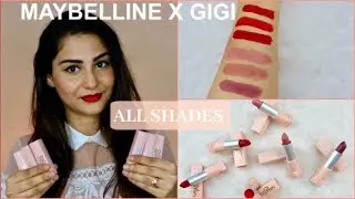 MAYBELLINE x GIGI HADID LIPSTICK COLLECTION HONEST REVIEW & SWATCHES INDIA | ALL SHADES