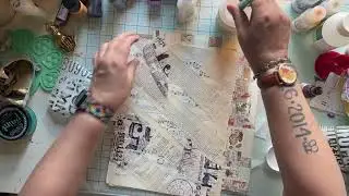 Adding Collage Papers To Mixed Media Backgrounds