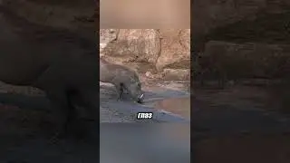 Кабан в ловушке? Крокодил готов к броску! 🎯🐗🐊