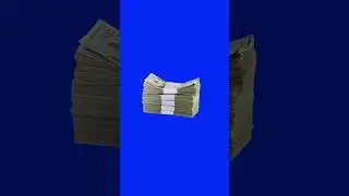 Money stacking on blue screen  #free #filmstockeffect #chromakey #greenscreen #money #dollar