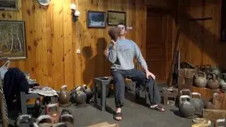 ВЗЯТИЕ В СТОЙКУ НАПОПА ЦАРСКОЙ ГИРИ 32КГ СИДЯ 10РАЗ 32KG KETTLEBELL BOTTOM UP CLEAN SEATED 10REPS