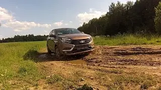 LADA XRAY on a dirt road