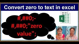 hide zero| use 1000 separator excel |hide negative value | convert zero to text value in excel