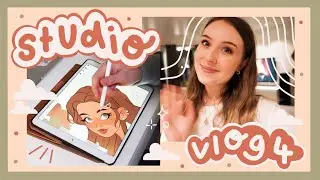 STUDIO VLOG 004 | Artist Support & DTIYS, Designing Thank You Cards for Etsy and Filming a Reel