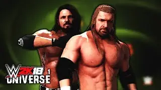 WWE 2K18 Universe Mode Ep 1 - Triple H & AJ Styles! HHH World Champion!