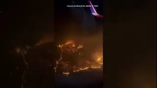 Maui fires seen from plane on August 10 