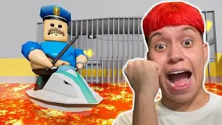 O CHÃO É LAVA NA PRISÃO DO BARRY NO ROBLOX!! 🌋