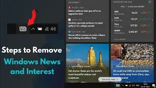 How to Remove News and Interest from Windows 10 Task Bar