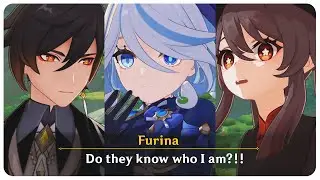 Furina Meets Hutao and Zhongli (Cutscene) Fontaine Characters in Liyue | Genshin Impact