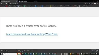 How to Fix the “There Has Been a Critical Error on Your Website” Error || WordPress