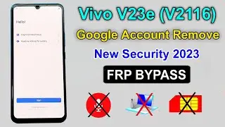 Vivo V23e Google Account Remove 2023 | Vivo V23e Google Lock Bypass | Vivo V2116 Google Lock Remove