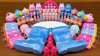 RAINBOW slime!!! Mixing random into GLOSSY  slime!!!Satisfying Nastya Slime 