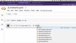 How to create a Pandas DataFrame using Nan values (null values)