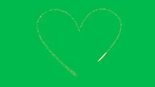 Green Screen Heart Particle Sparkle | 4K | Global Kreators