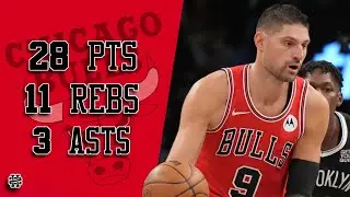 Nikola Vucevic 28 pts 11 rebs 3 asts vs Nets 24/25 season