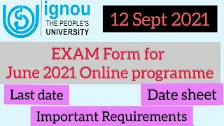 Online Examinations form for  TEE June 2021 IGNOU online programmes.