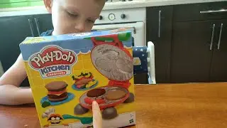 Распаковка Игровой набор Hasbro Play-Doh Бургер гриль из Rozetka