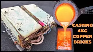 1950's Copper Filled Cabinet - Huge Copper Bricks - ASMR Metal Melting - Trash To Treasure