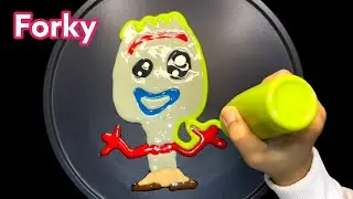 Forky Pancake Art - Forky Toy Story, Cute Pancakes By Rainbow Pancake Art