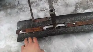 Снегоход с двигателем от бензопилы/На ходу