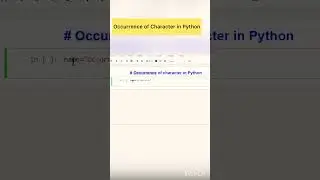 Occurrences of character in Python 