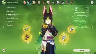 Tighnari C1 viridescent hunt DPS showcase Genshin Impact