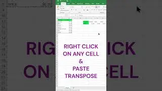 Flip data horizontally or vertically  in Ms Excel