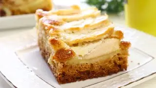 НЕОБЫЧНЫЙ- ОБЫЧНЫЙ ПИРОГ  К ЧАЮ - Как Пирожное/ Манник на молоке  с яблоками