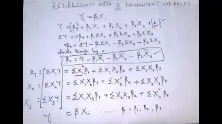 Multiple Linear Regression (By Hand): Three independent variables case