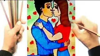 Как нарисовать мужчину и женщину из слов Love (3)