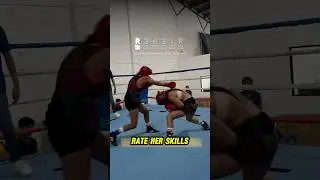 Rate her boxing skills… 🥊 #boxing #sparring #shorts