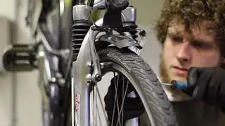 Remblokken afstellen V Brake - Remblok fiets loopt aan