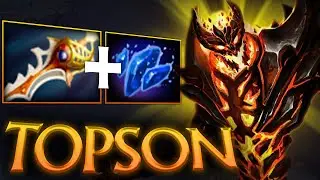 Топсон на СФе с Рапирой показывает скилл Дота 2 - Topson Shadow Fiend Dota 2
