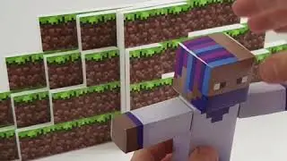 ShadowPriestok 3D-игрушка по скину Жеки из бумаги с магнитиками в стиле Майнкрафт