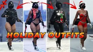 Tryhard SOLO GTA 5 Female Outfits for an AWESOME Christmas! 🎅