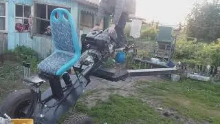 Прицепной Миниэкскаватор своими руками, первые испытания.