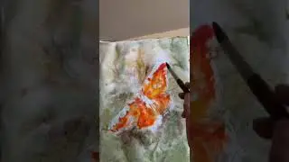 Рисунок бабочки | Крапивница | Акварель #акварель #бабочка