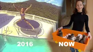 Carla Underwater - with my kittens and pool with a trampoline