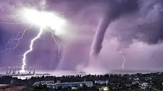 Удивительные кадры! Водяные торнадо на Багамских островах,шторм 2021,водяной смерч,катаклизмы,база х