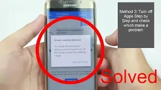 100% Solved Turn Off Screen Overlay Detected | Any Android Marshmallow