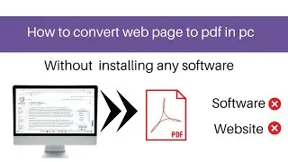 How to convert web page to pdf || using your PC.