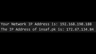 Python 19 Day 18 Find IP Address and host name Application commandline in Python