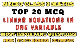 Best MCQ Linear Equation In Two Variables Full Chapter || Class 9 maths MCQ 