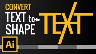 How to convert text into shape object in Illustrator | Zeedign Tutorials Video